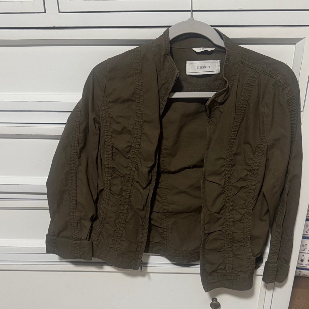 Caslon Women’s Dark Green Military Jacket